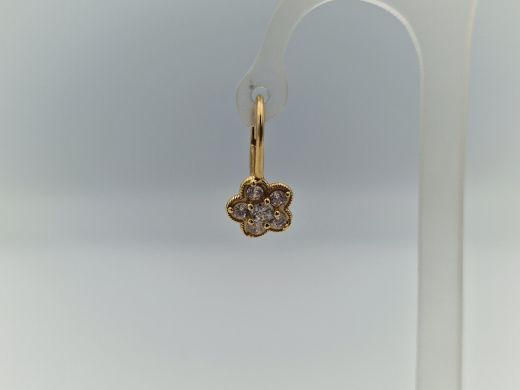 Zelta auskari ar cirkoniju, 1.78 g