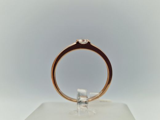 Zelta gredzens ar cirkoniju, 1.83 g, izm. 17