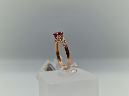 Zelta gredzens ar cirkoniju, 2.05 g, izm. 17