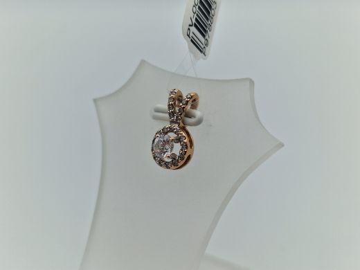 Zelta kulons ar cirkoniju, 0.87 g