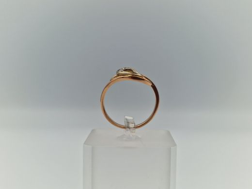 Zelta gredzens ar cirkoniju, 2.63 g, izm. 19