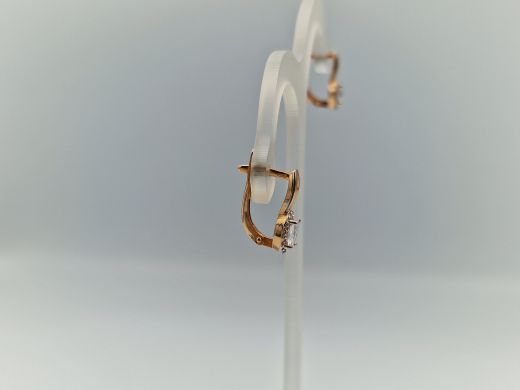 Zelta auskari ar cirkoniju, 2.59 g