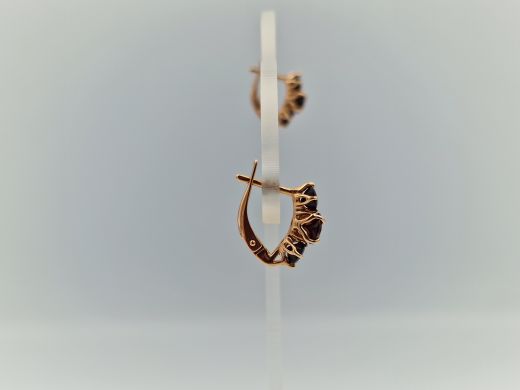 Zelta auskari ar granātu, 2.76 g