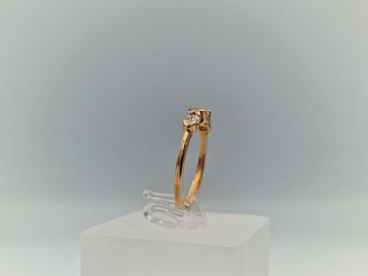 Zelta gredzens ar cirkoniju, 1.84 g, izm. 16.5