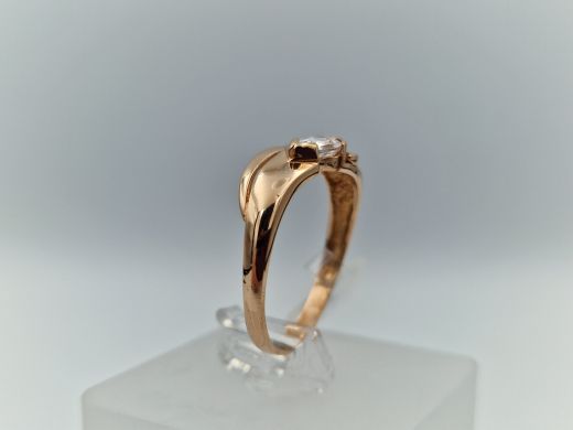 Zelta gredzens ar cirkoniju, 2.47 g, izm. 18.2