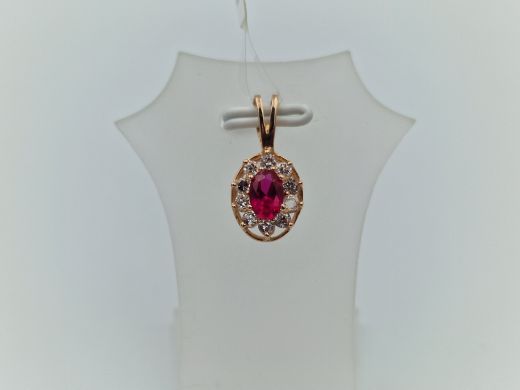 Zelta kulons ar cirkoniju, 1.07 g