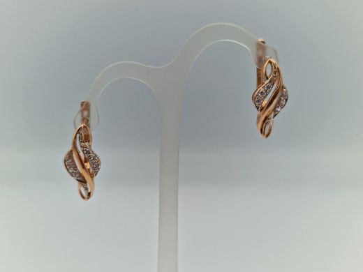 Zelta auskari ar cirkoniju, 4.24 g