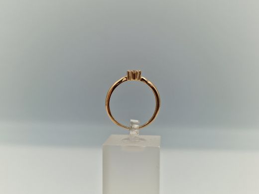 Zelta gredzens ar cirkoniju, 1.95 g, izm. 17.5