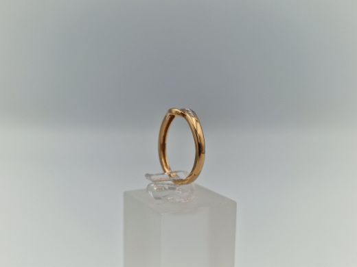 Zelta gredzens ar cirkoniju, 1.7 g, izm. 15.5