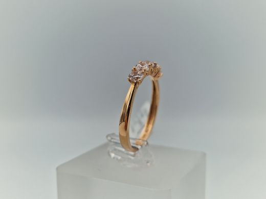 Zelta gredzens ar cirkoniju, 1.95 g, izm. 19