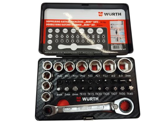 Wurth Double Ring Ratchet Spanner Mini Set 31Pcs