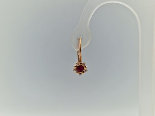 Zelta auskari ar koraļļi, 1.24 g