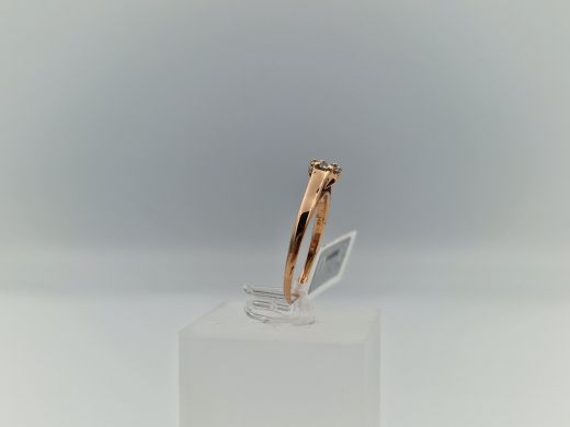 Zelta gredzens ar briljantu, 2.15 g, izm. 19