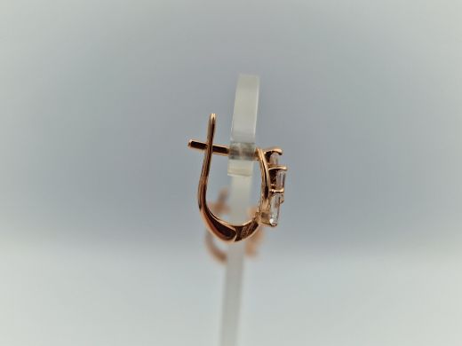 Zelta auskari ar cirkoniju, 2.28 g