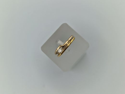 Zelta gredzens ar briljantu, 3.93 g, izm. 16.8