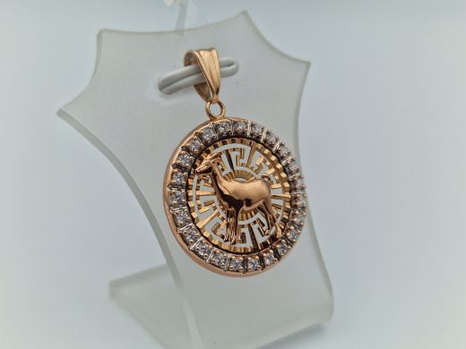 Zelta kulons ar cirkoniju, 2.07 g