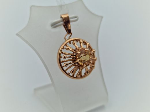 Zelta kulons ar cirkoniju, 2.92 g