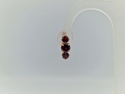 Zelta auskari ar granātu, 2.76 g