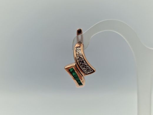 Zelta auskari ar briljantu, 5.02 g