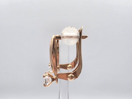 Zelta auskari ar cirkoniju, 1.37 g