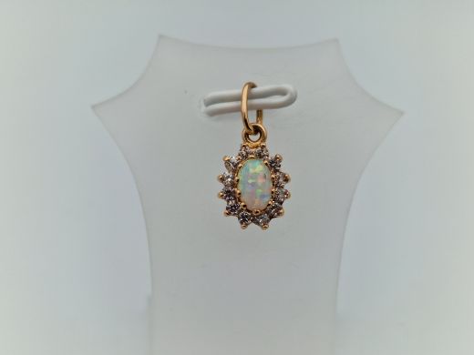 Zelta kulons ar cirkoniju, 1.08 g