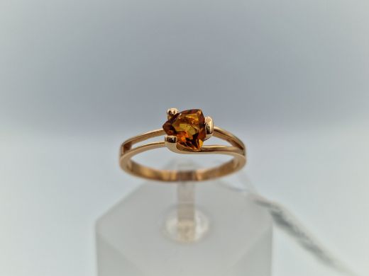 Zelta gredzens ar cirkoniju, 2.48 g, izm. 18