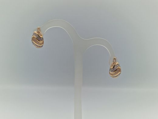 Zelta auskari ar cirkoniju, 4.49 g