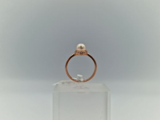 Zelta gredzens ar cirkoniju, 1.42 g, izm. 17