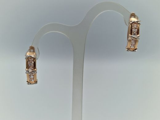 Zelta auskari ar cirkoniju, 3.25 g