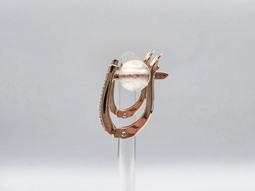 Zelta auskari ar cirkoniju, 1.57 g