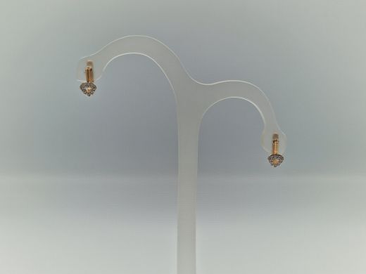 Zelta auskari ar cirkoniju, 1.1 g