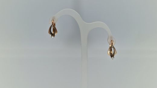 Zelta auskari ar cirkoniju, 2.69 g