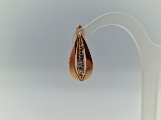 Zelta auskari ar cirkoniju, 2.17 g