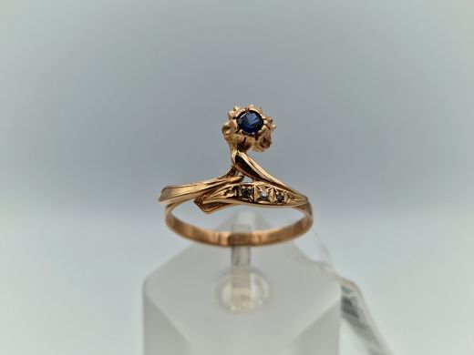 Zelta gredzens ar cirkoniju, 3.89 g, izm. 20