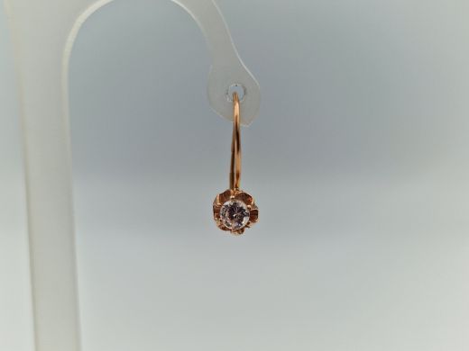 Zelta auskari ar cirkoniju, 1.06 g