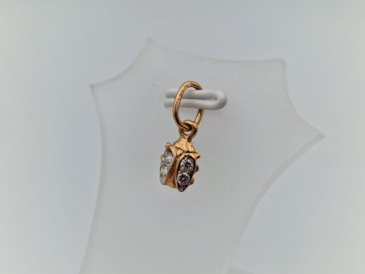 Золотой кулон с цирконом, 0.6 г