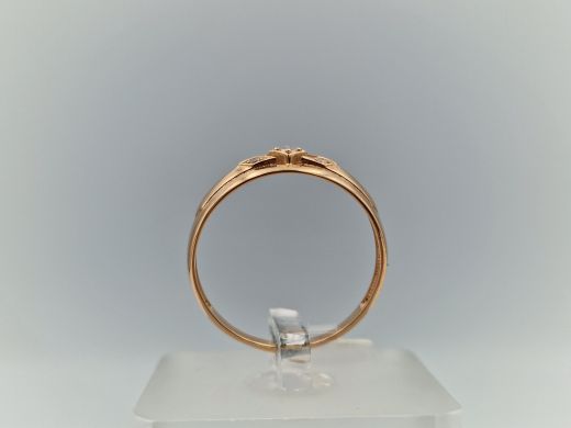 Zelta gredzens ar cirkoniju, 1.66 g, izm. 19
