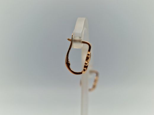 Золотые серьги с цирконом, 1.22 г