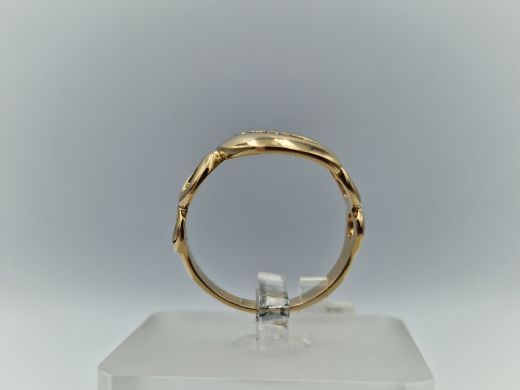 Zelta gredzens ar cirkoniju, 3.67 g, izm. 18