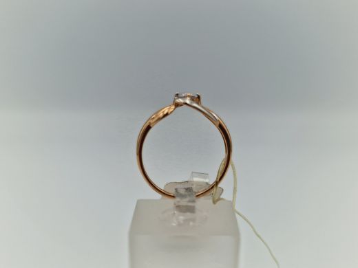 Zelta gredzens ar cirkoniju, 1.29 g, izm. 16