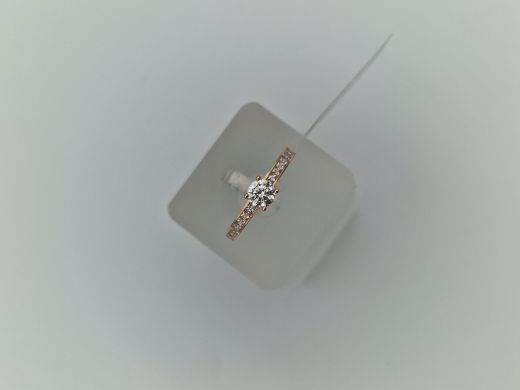 Zelta gredzens ar cirkoniju, 1.72 g, izm. 18.5