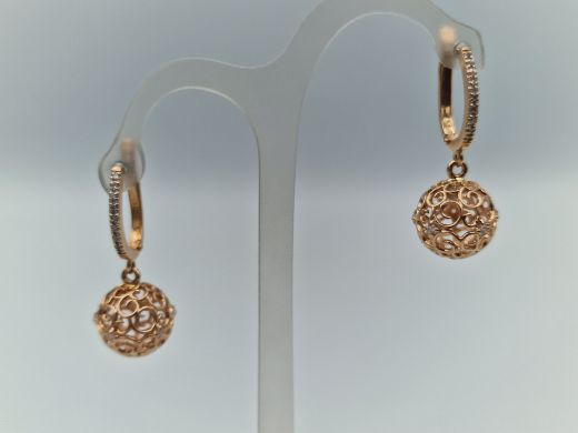 Zelta auskari ar cirkoniju, 4.31 g