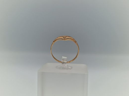 Zelta gredzens ar cirkoniju, 1.3 g, izm. 17.5