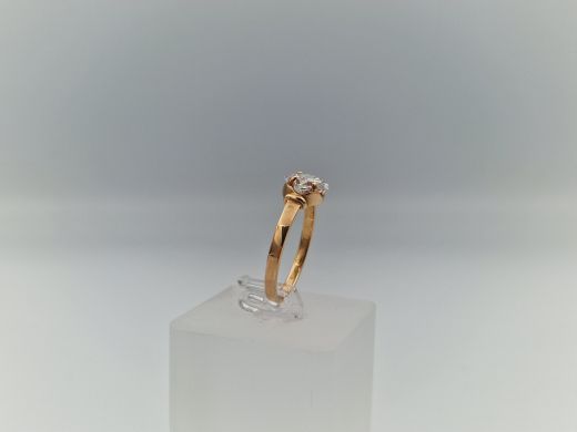 Zelta gredzens ar cirkoniju, 2.75 g, izm. 18.5