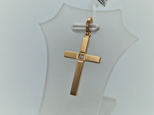 Золотой кулон с цирконом, 0.96 г