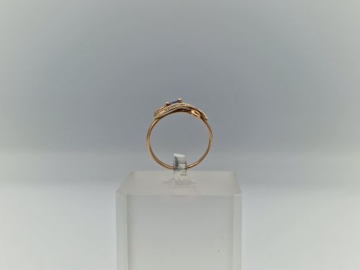 Zelta gredzens ar cirkoniju, 1.46 g, izm. 15.5