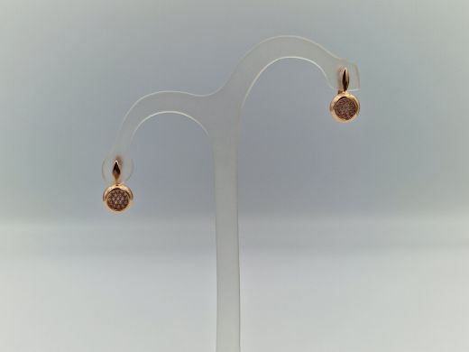 Zelta auskari ar cirkoniju, 3 g