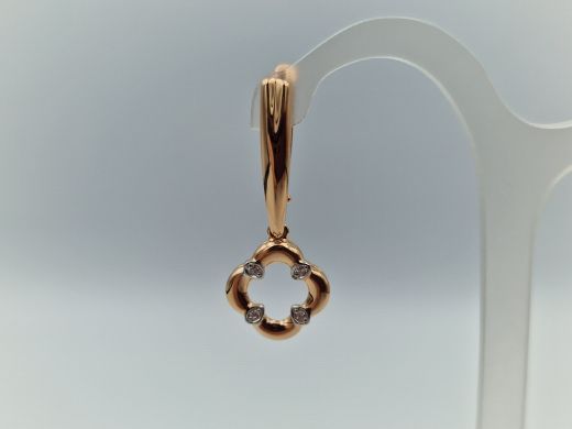 Zelta auskari ar cirkoniju, 3.65 g