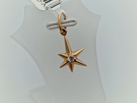 Zelta kulons ar cirkoniju, 0.74 g