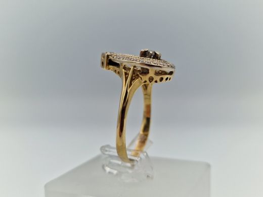 Zelta gredzens ar cirkoniju, 3.5 g, izm. 18.5